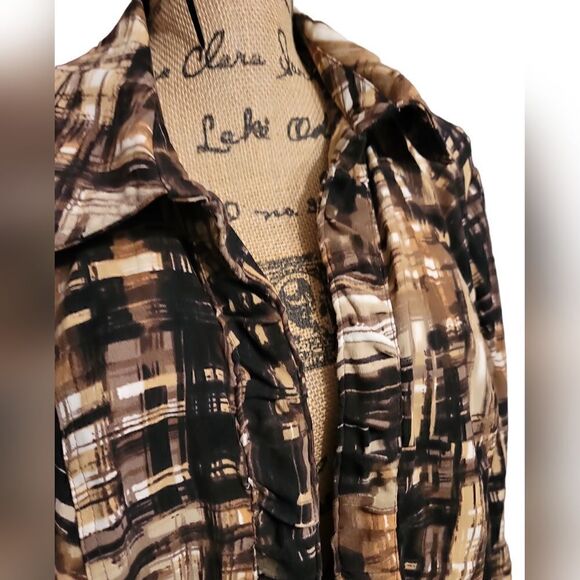 Dress Barn Ruched Open Front Jacket Size 14/16 - Picture 7 of 9